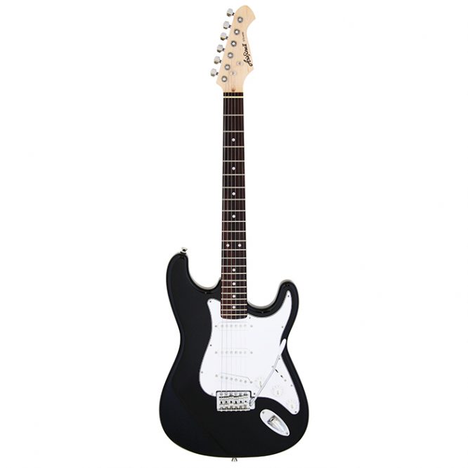 Guitarra Aria Stratocaster Negra Serie STG-003