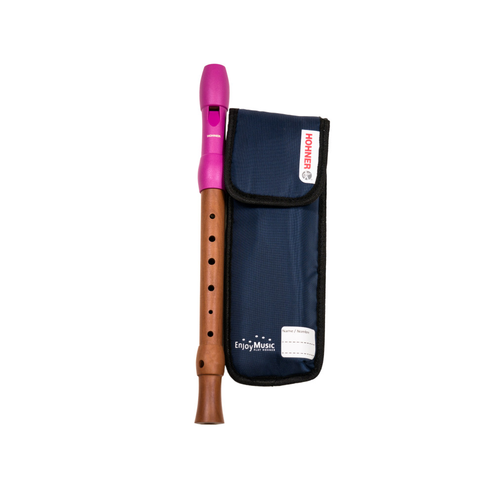 Flauta Hohner 9585-1 Mixta Boquilla Rosa Digitación Alemana 2 Piezas