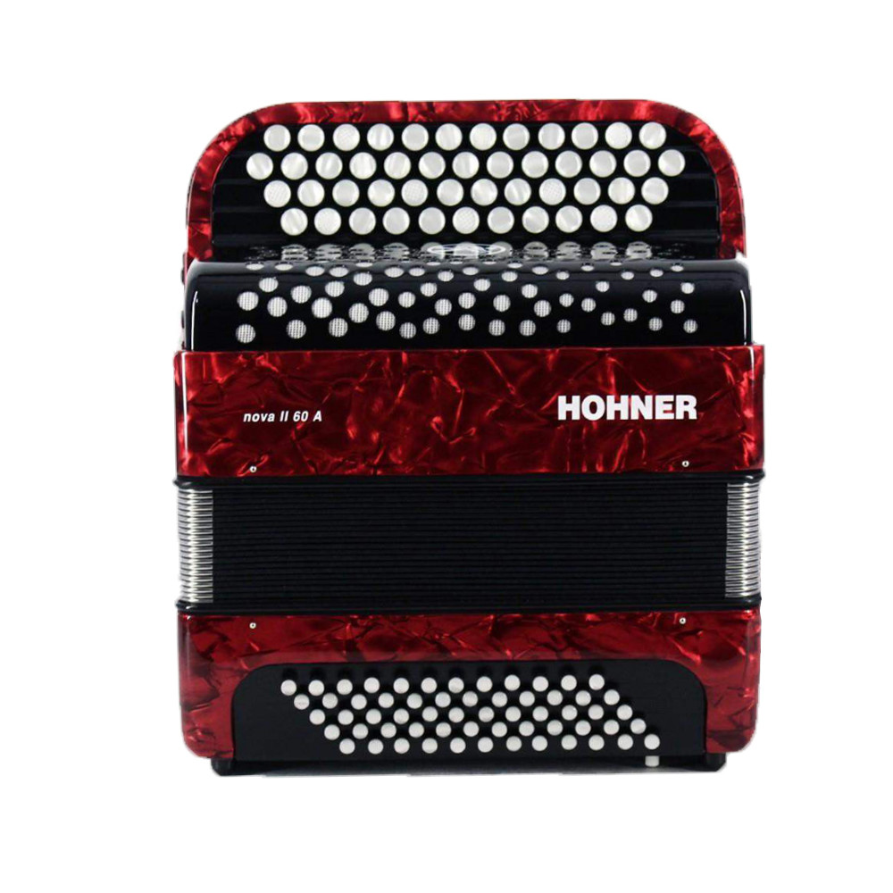 Acordeón Hohner A-1233 Nova II 60 bajos rojo