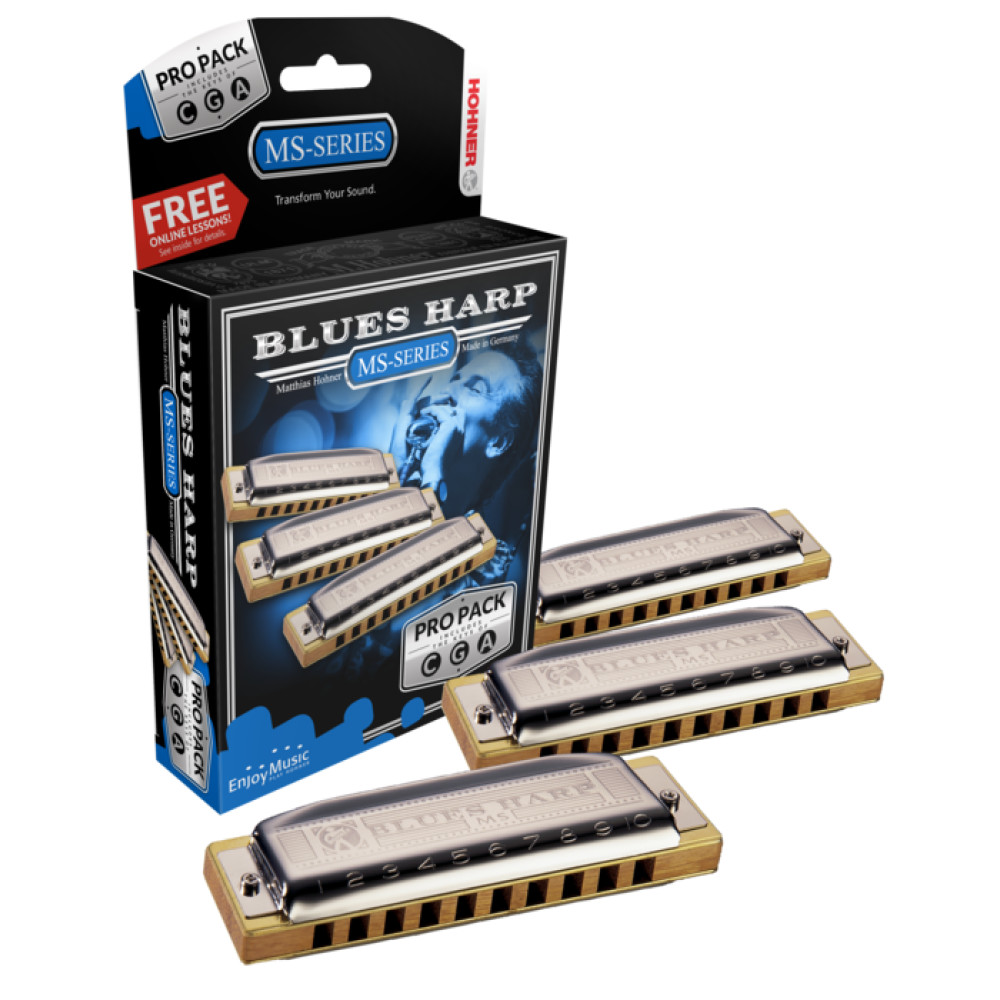 Propack 3 Armónicas Hohner Blues Harp C-G-A 5330xp