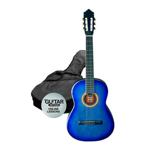 Pack Guitarra Clásica 1/2 Azul Ashton SPCG14TBB