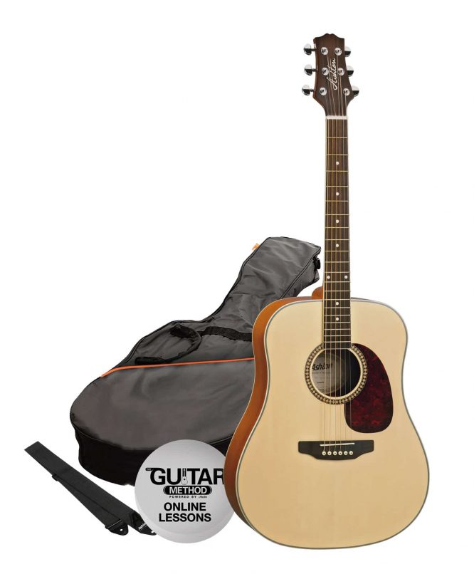 SPD25NT - Pack Guitarra Acustica Dreadnought Natural   - Ashton