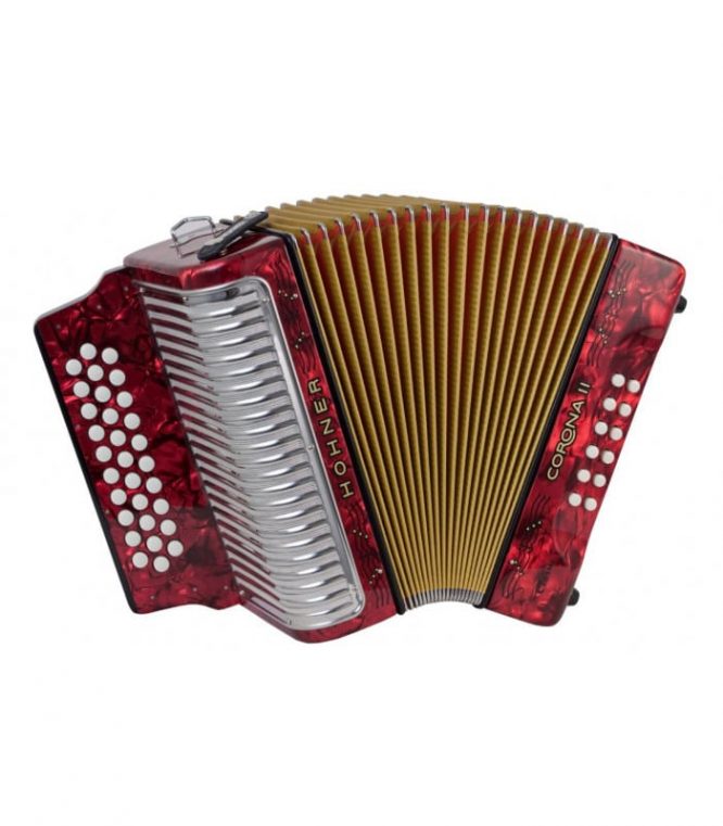 Acordeón Hohner Corona II A-5623-GCF Rojo