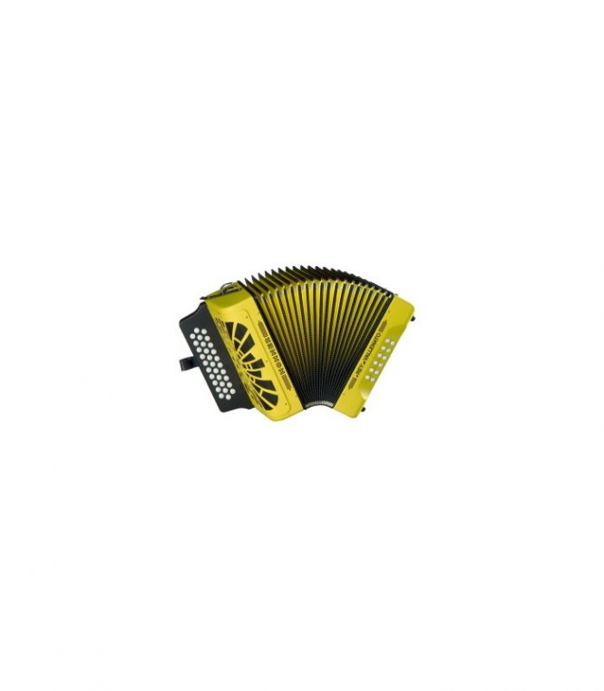 Acordeón Hohner Rey Vallenato GCF A-4926 Amarillo