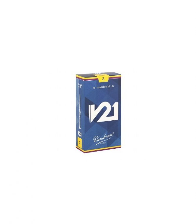 Caja 10 Cañas Clarinete Vandoren V-21 3½ caja azul claro