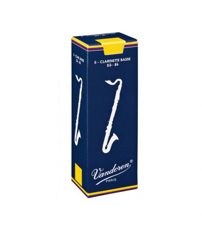 Caja 5 Cañas Clarinete Bajo Vandoren Tradicional 2 azul
