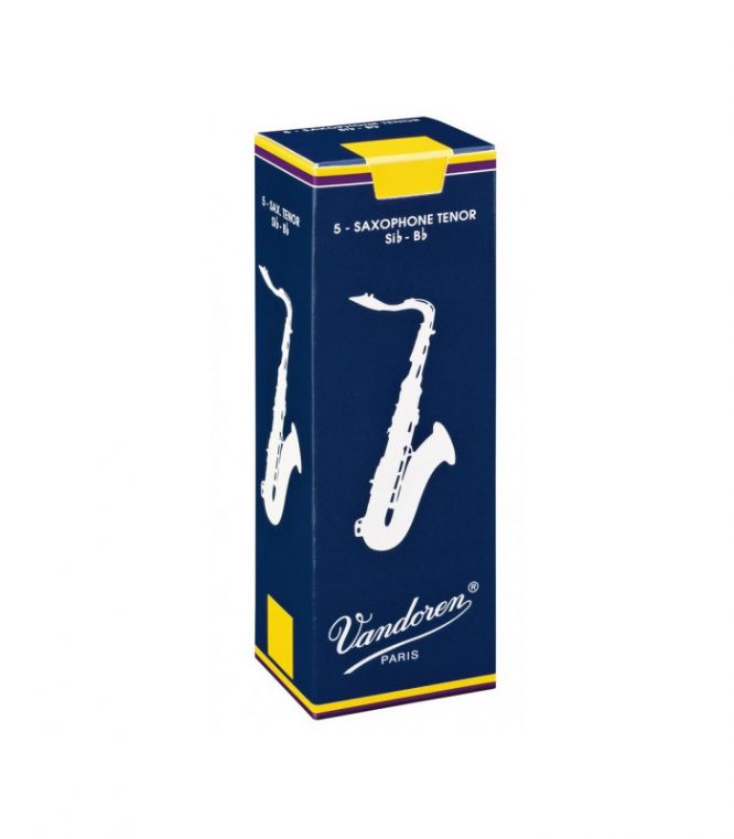 Caja 5 Cañas Saxo Barítono Vandoren Tradicional 2 azul