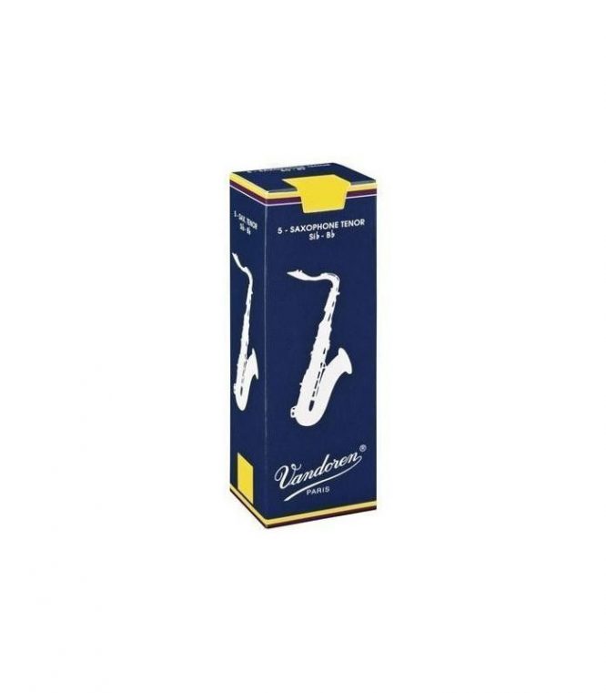 Caja 5 Cañas Saxo Tenor Vandoren Tradicional 1½ caja azul