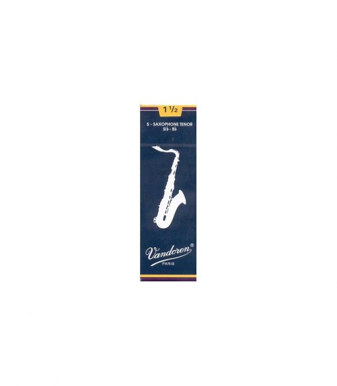 Caja 5 Cañas Saxo Tenor Vandoren Tradicional 2½ caja azul