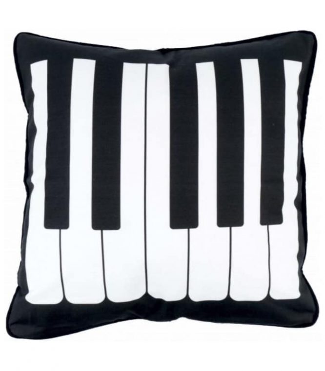 Cojín negro teclas 40x40cm A-Gift-Republic P-2014