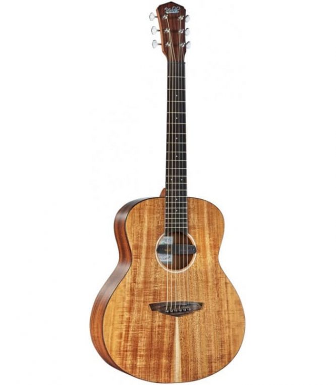 Guitarra Mini Camper Koa Acústica Electrificada Veelah MC-KOA-E