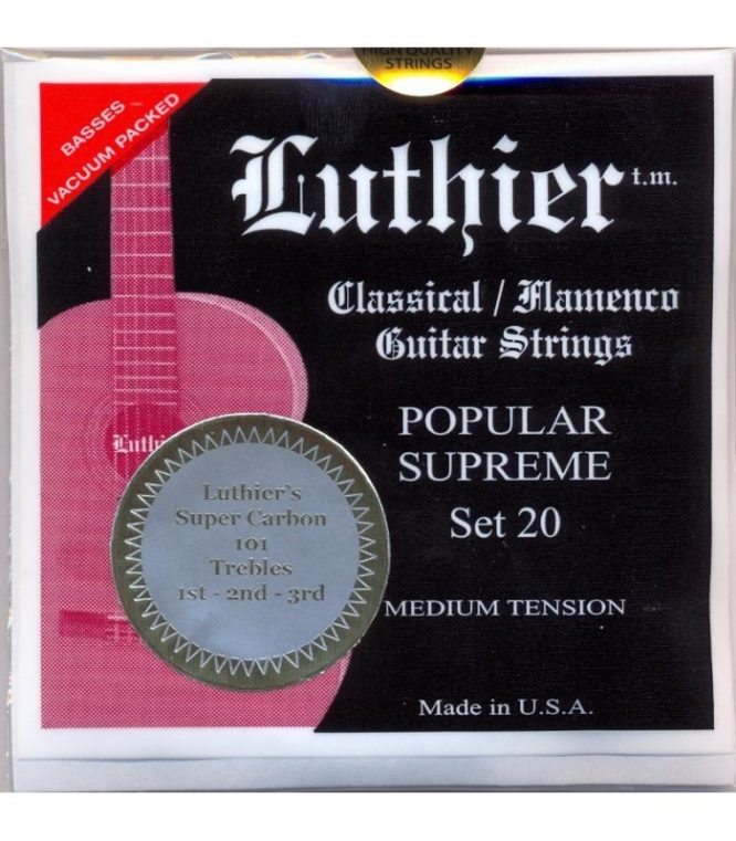 Juego Cuerdas Luthier 20 Súper Carbón Guitarra Clásica LU-20SC