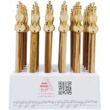 Pack 24 bolígrafos madera violín A-Gift-Republic B-1046