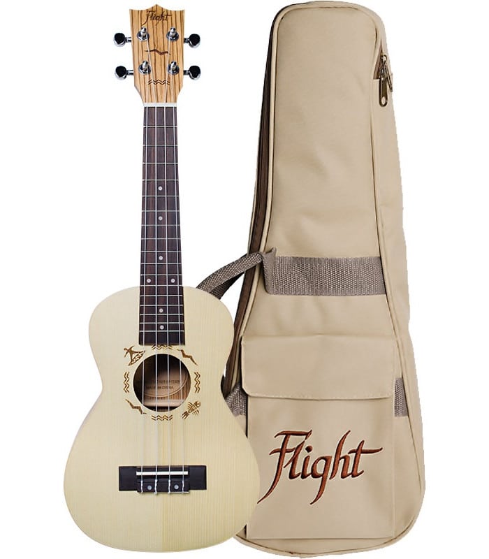 Ukelele Concert Flight DUC-325 Zebrano