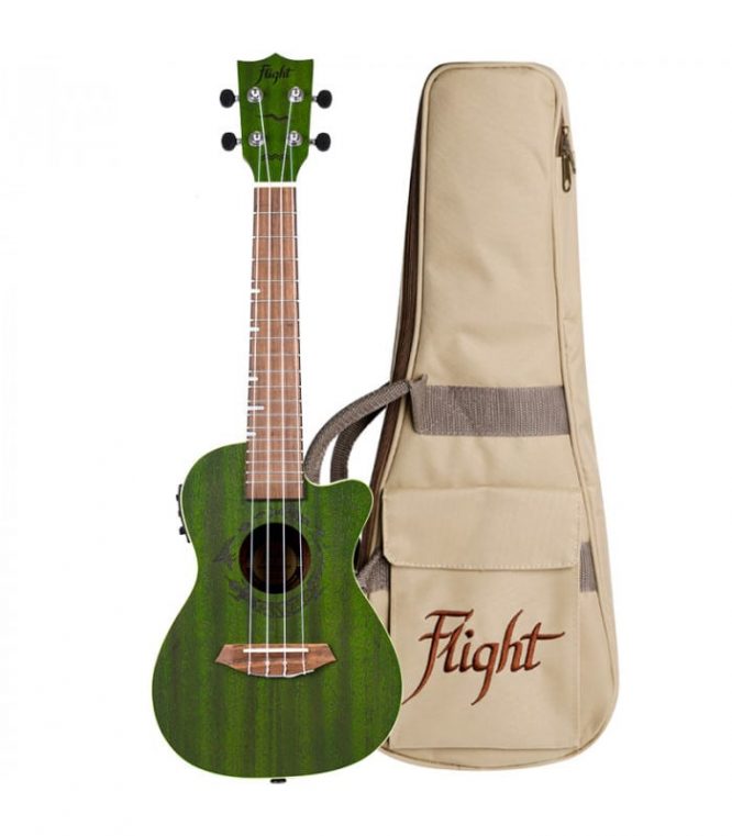 Ukelele Concert Flight DUC-380CEQ Gemstone Electroacústico Jade