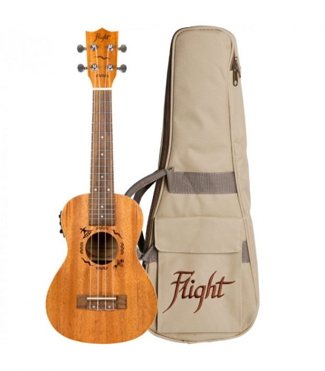 Ukelele Concert Flight DUC-523CEQ Designer Electroacustico Caoba