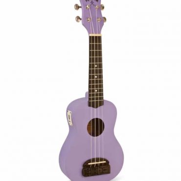 Ukelele Kohala Tiki Soprano con afinador KT-STPU Purpura