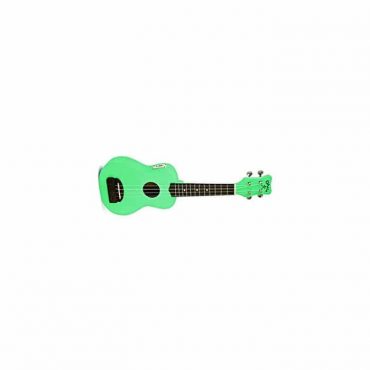 Ukelele Kohala Tiki Soprano con afinador KT-STSG Verde Fluor