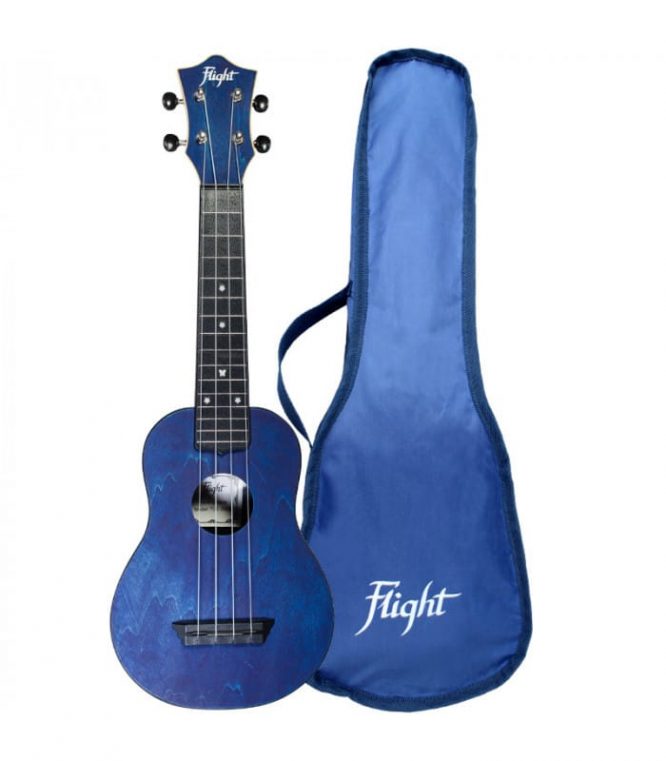 Ukelele Soprano Flight TUS-35DB Travel Azul Fuerte