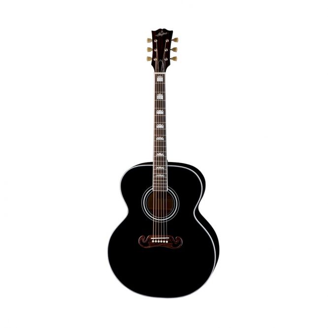 Guiatarra Jumbo Stanford Tipo J200 Acabado Natural Serie Deja-Vu BLACK-SISTER-200
