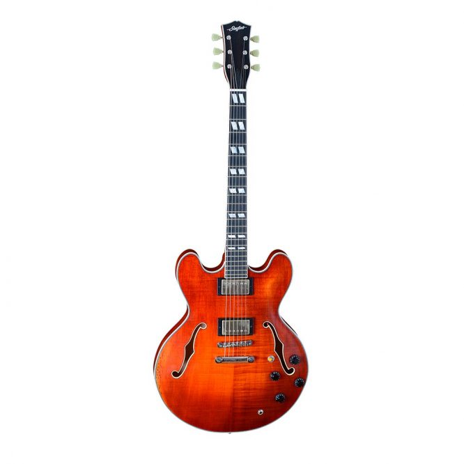 Guitarra Eléctrica de Caja Stanford Tipo 335 Antique Violin Serie Crossroad THINLINE-35-AV