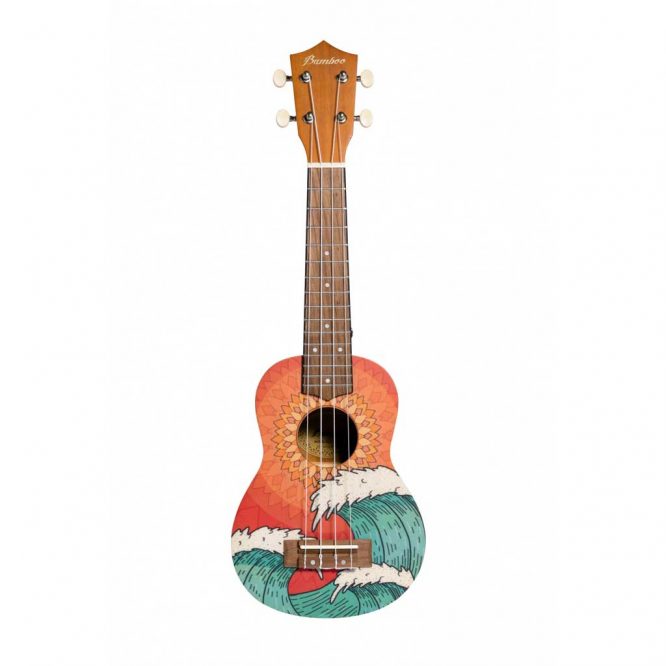 Ukelele Soprano Bamboo Orange Wave B1E-OW