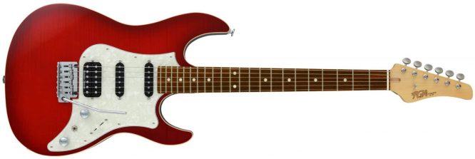 JOS2FMG/TRT - GUITARRA FUJIGEN FGN SERIE ODYSSEY J-STANDARD COLOR TRANSPARENT RED BURST DIAPASON GRANADILLO
