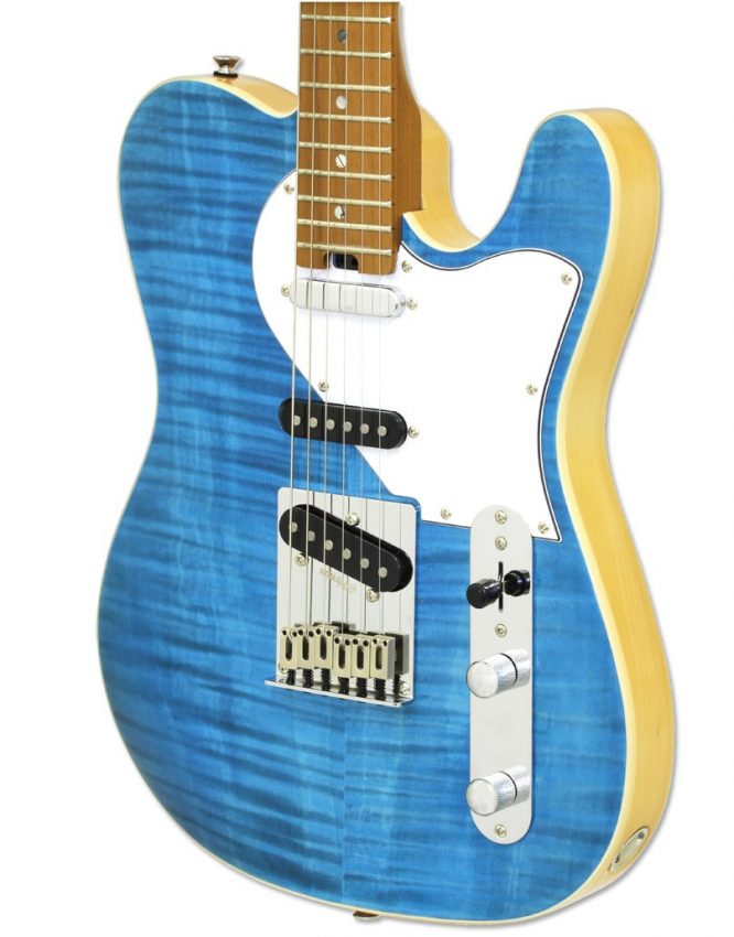 Guitarra Eléctrica Aria 615-MK2 Nashville Azul Translúcida 615TQBL - Imagen 2