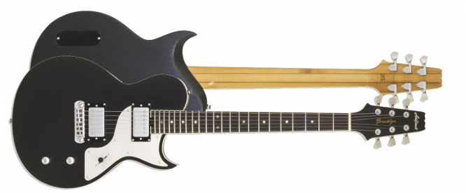 Guitarra Eléctrica Aria Brooklyn Negra 718-MK2 718OPBK - Imagen 3