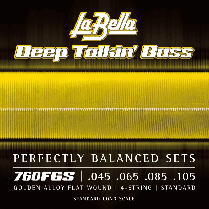 JUEGO DE CUERDAS LA BELLA PARA BAJO DEEP TALKIN GOLDEN ALLOY FLATS 45-105