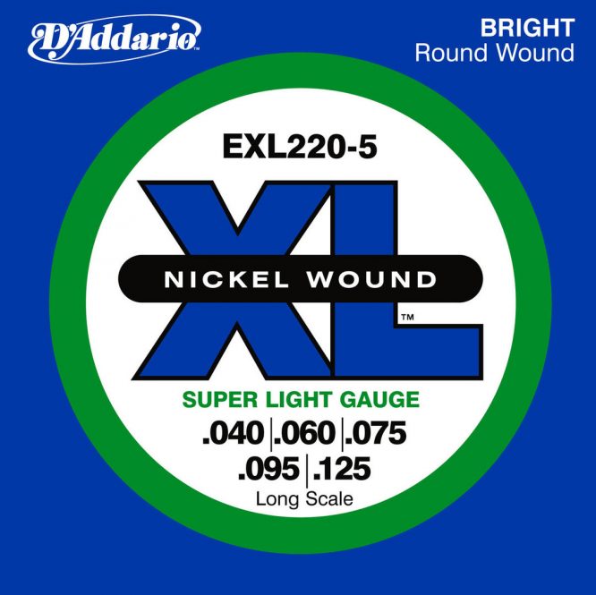JUEGO DE CUERDAS PARA BAJO D´ADDARIO EXL220-5 CUERDAS