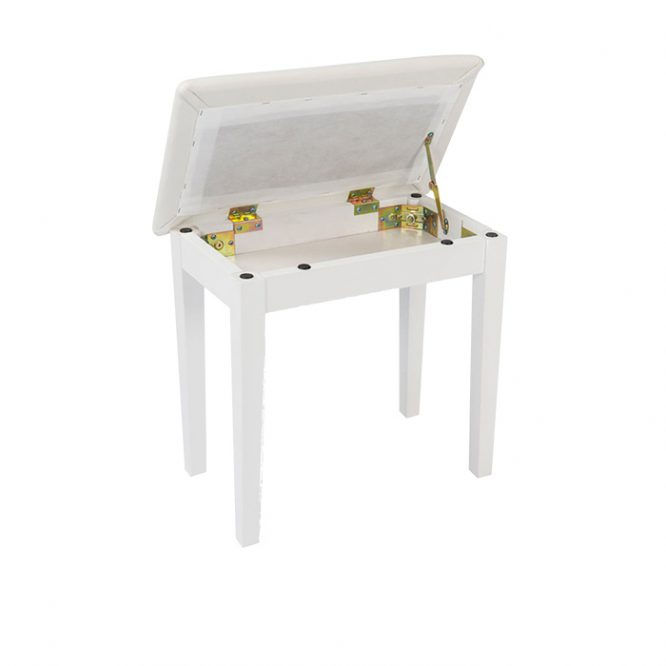 Banqueta Amadeus para Piano Blanca Mate - Imagen 2
