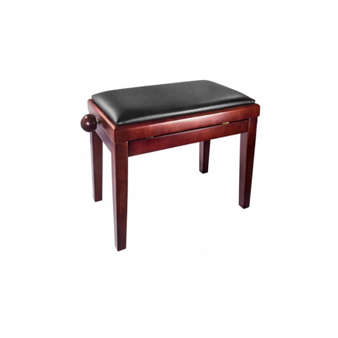Banqueta Regulable para Piano Marrón Mate