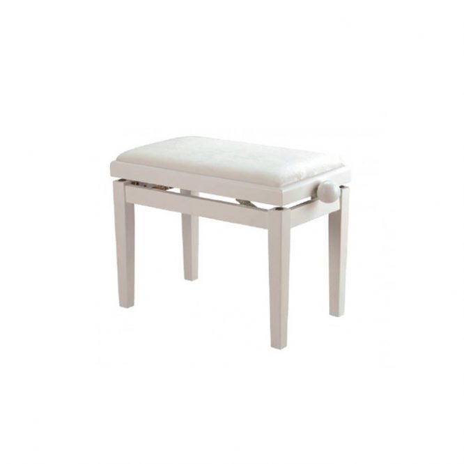 Banqueta Regulable para Piano Blanco Mate