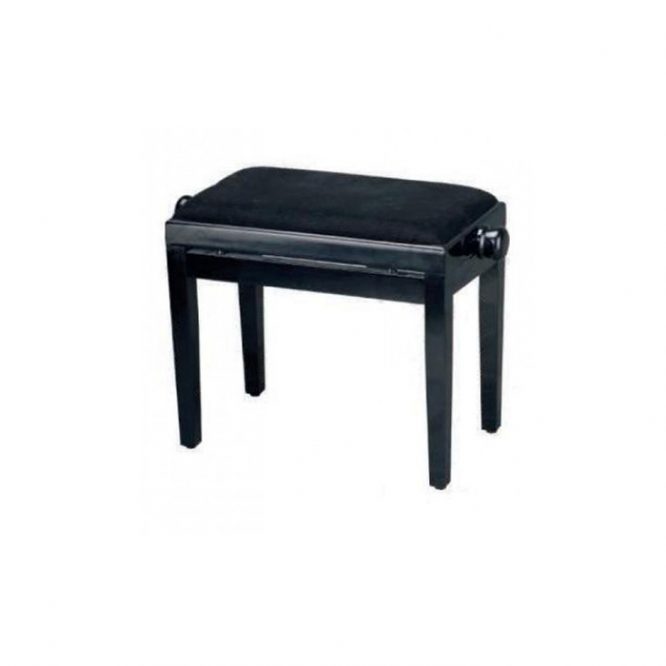 Banqueta Regulable para Piano Negro Brillo