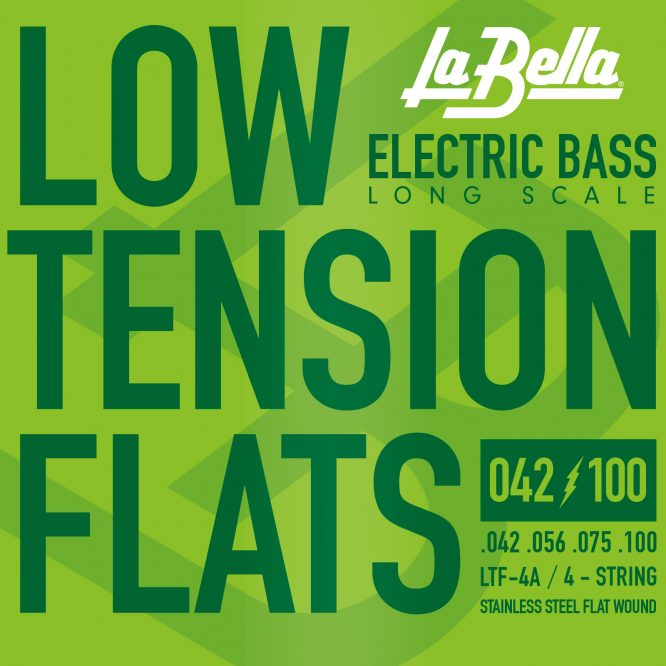 JUEGO DE CUERDAS LA BELLA PARA BAJO LOW TENSION FLATS 42-100