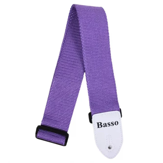 CORREA BASSO PARA GUITARRA Y BAJO LILA 5cm