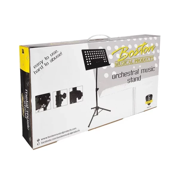 ATRIL BOSTON METAL PERFORADO NEGRO BANDEJA 48x35 cm - Imagen 3