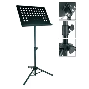 ATRIL BOSTON METAL PERFORADO NEGRO BANDEJA 48x35 cm