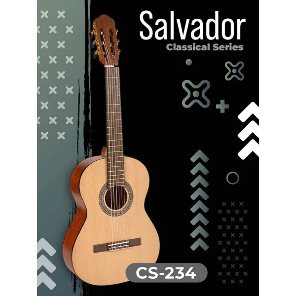 GUITARRA SALVADOR 3/4 ABETO/SAPELI SATINADA - Imagen 7