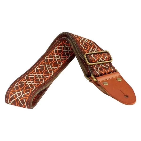CORREA GAUCHO AUTÉNTICO DELUXE TRADICIONAL PARA GUITARRA 50mm HEBILLA LATÓN BR/OR - Imagen 2