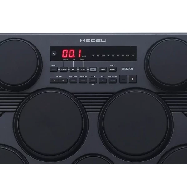 BATERÍA DIGITAL MEDELI DE SOBREMESA 7 PADS CON SENSIBILIDAD - Imagen 4