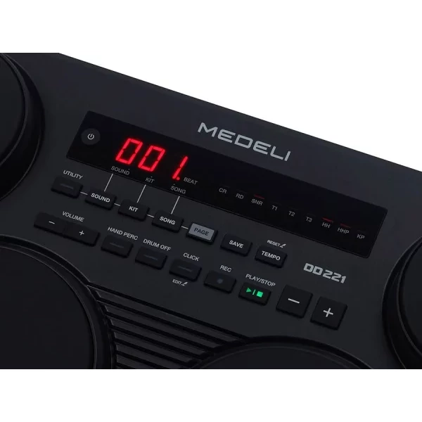 BATERÍA DIGITAL MEDELI DE SOBREMESA 7 PADS CON SENSIBILIDAD - Imagen 5