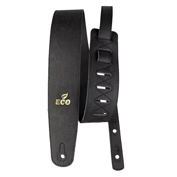 CORREA PARA GUITARRA Y PARA BAJO BASSO SERIE ECO VEGANA NEGRA