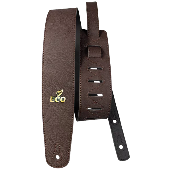 CORREA PARA GUITARRA Y PARA BAJO BASSO SERIE ECO VEGANA MARRÓN