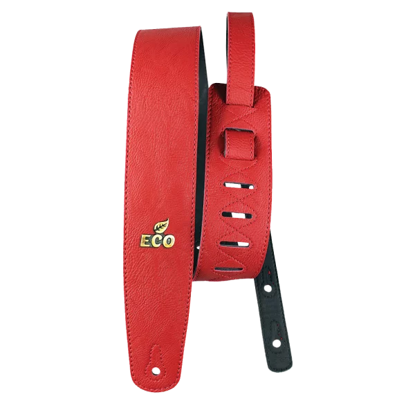 CORREA PARA GUITARRA Y PARA BAJO BASSO SERIE ECO VEGANA ROJA