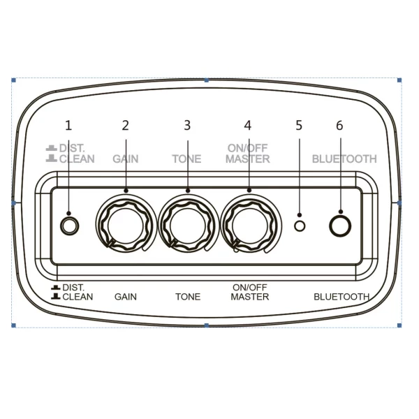 AMPLIFICADOR EK DE GUITARRA EKA05 PORTÁTIL 5W - Imagen 4