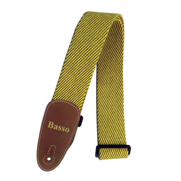 CORREA BASSO PARA GUITARRA Y BAJO SERIE EXTRAVAGANCIA TWEED AMARILLO