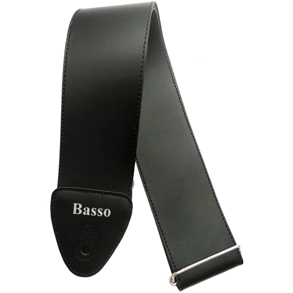 CORREA BASSO PARA GUITARRA Y BAJO SERIE BÁSICA NEGRA 7CM