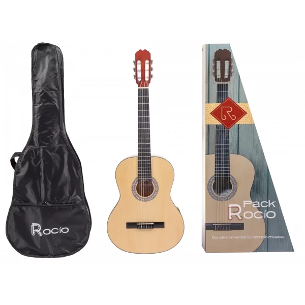 PACK DE GUITARRA CLÁSICA ROCIO ROCIO 3/4 NATURAL - Imagen 5